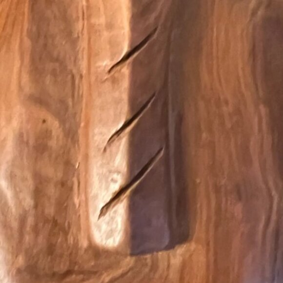 Vtg AFRICAN Hand-Carved Solid Wood Mask Tribal Art 13" high x 7" wide x 3.5 deep - Picture 12 of 12